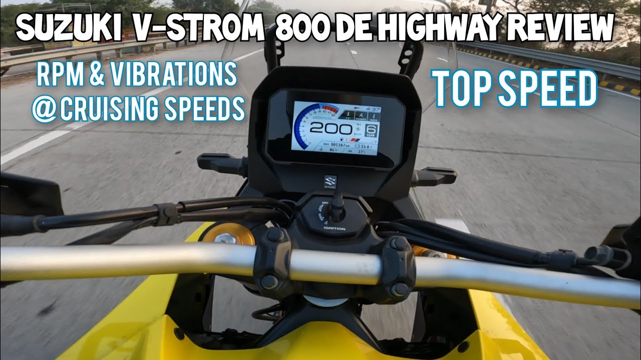 Suzuki V-Strom 800 DE TOP SPEED HIGHWAY REVIEW | RPM VIBRATIONS STABILITY at Cruising Speeds