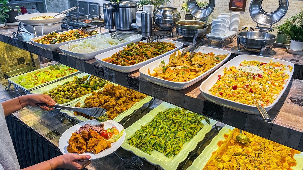 удивительный корейский шведский стол!! 30 видов продуктов все, что вы можете есть!