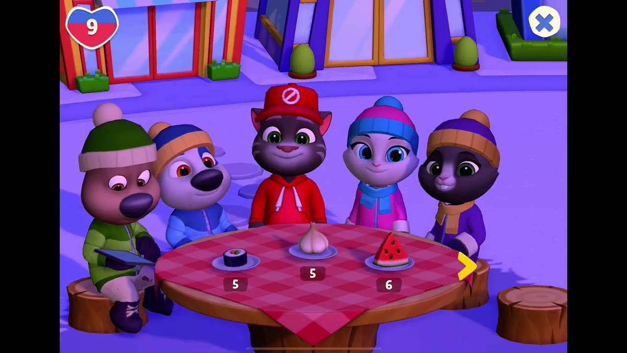 Talking Tom And Friends 2 Gameplay - Six Seven!