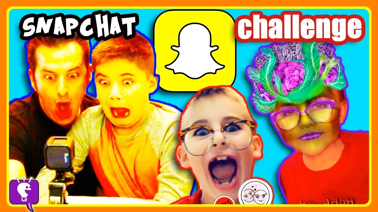 SNAPCHAT Funny Face Challenge with HobbyKidsTV!