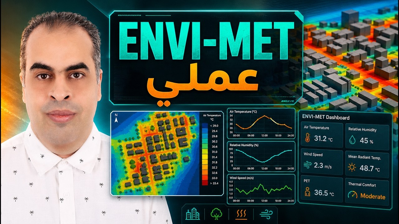 003  ENVI MET   تطبيق عملي  Analyzing with Leonardo