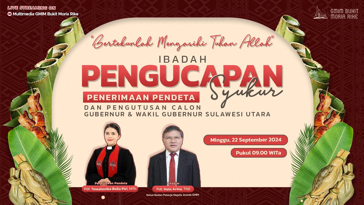 [LIVE] Ibadah Minggu Pengucapan Syukur - 22 September 2024