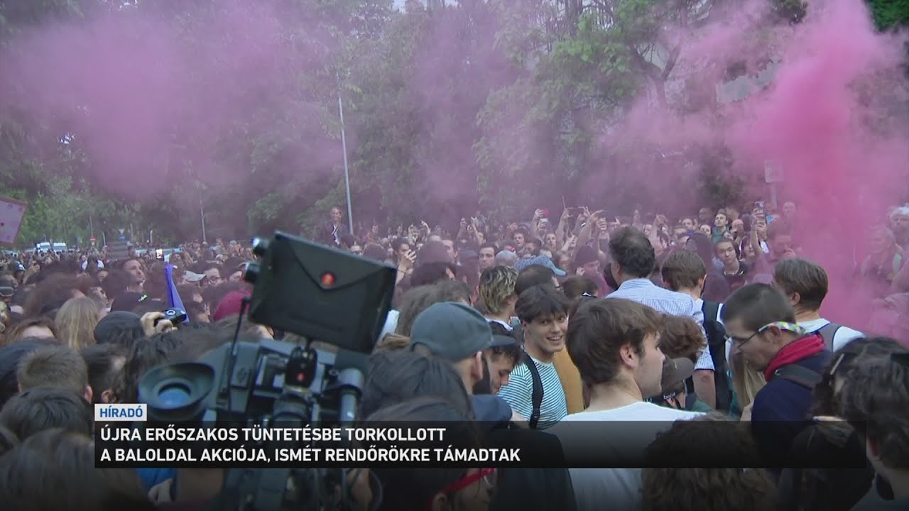 &Uacute;jra erőszakos t&uuml;ntet&eacute;sbe torkollott a baloldal akci&oacute;ja