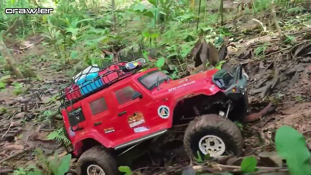 Mud, Power, and Grit: Red RC Car Takes Off-Road to the Extreme 8