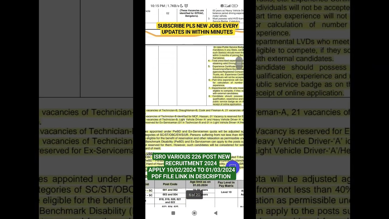 ISRO VARIOUS 200+ RECRUITMENT 2024