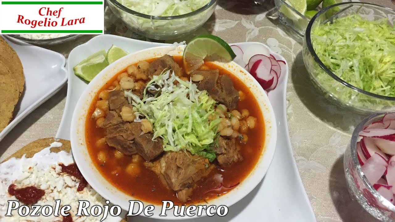 POZOLE ROJO DE PUERCO  RECETA DELICIOSA !