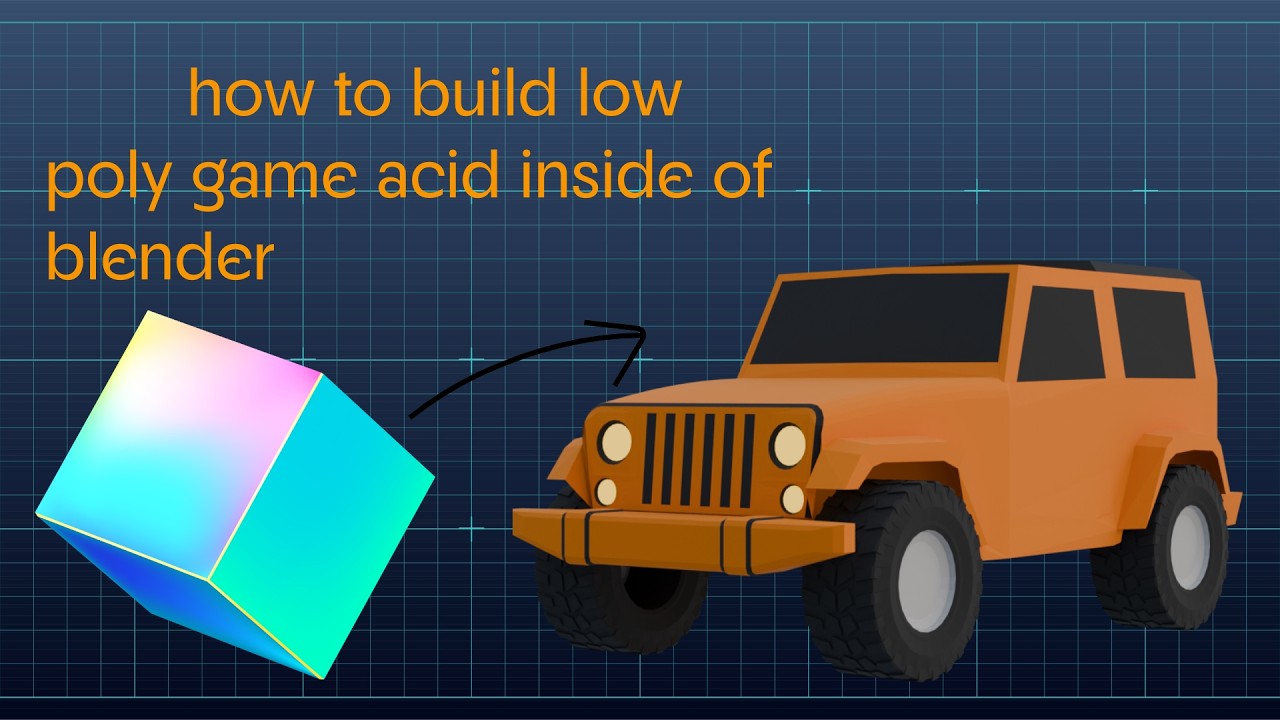 how to beat low poly game assets in blender build 3D model on a sketch in blander