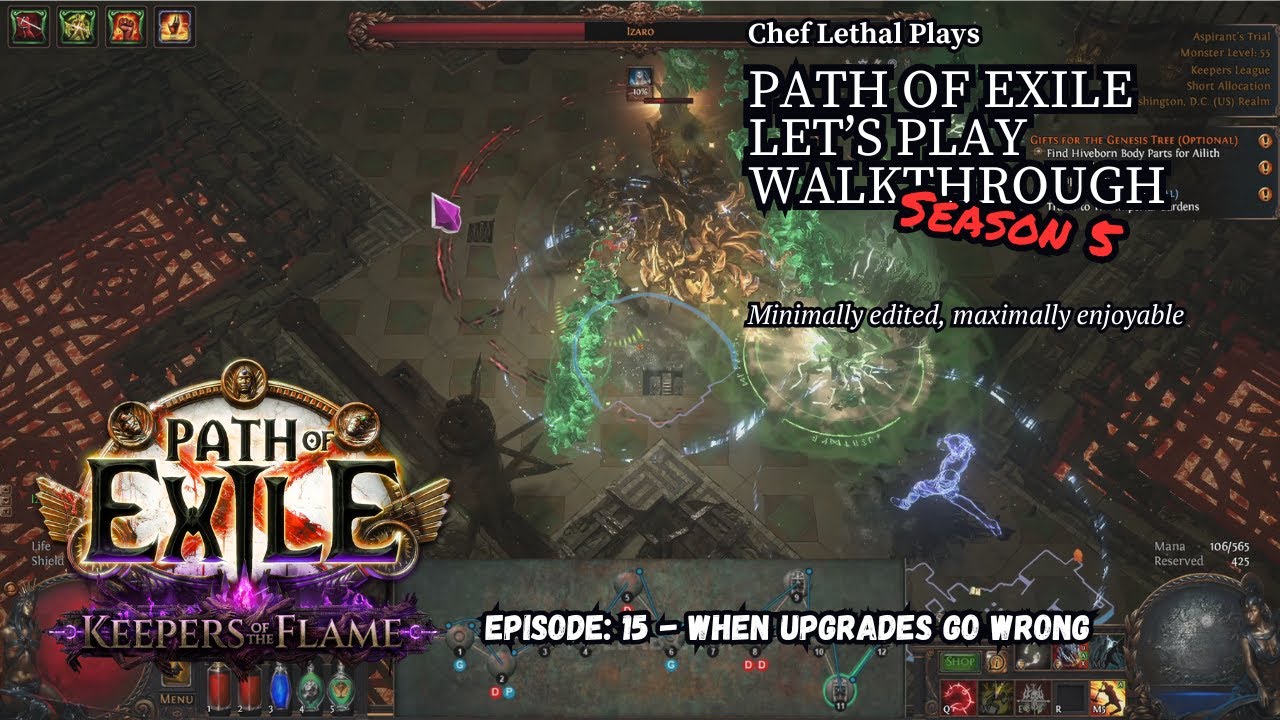 Let's Play Path of Exile 1 3.27: Season 5 Episode 15 - When Upgrades Go Wrong