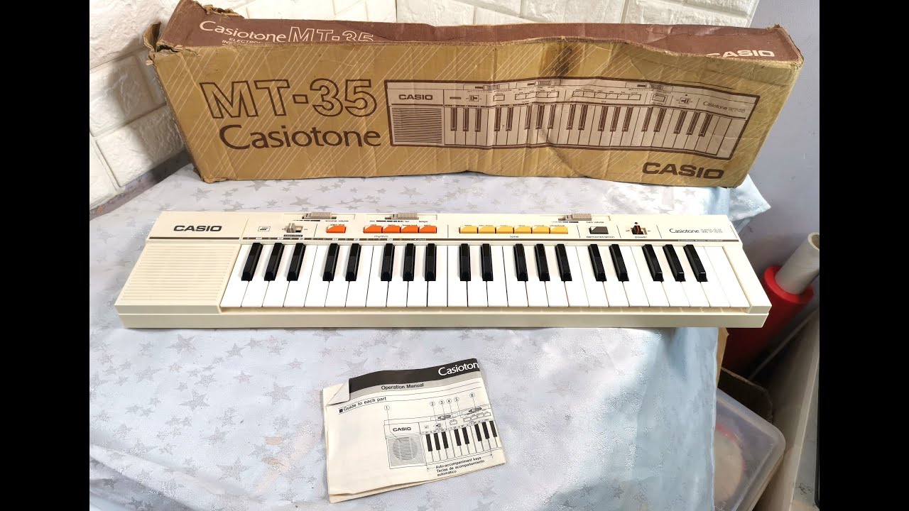 Casio MT 35 Vintage Boxed 1984 Electronic 45 Keys Keyboard  Mono