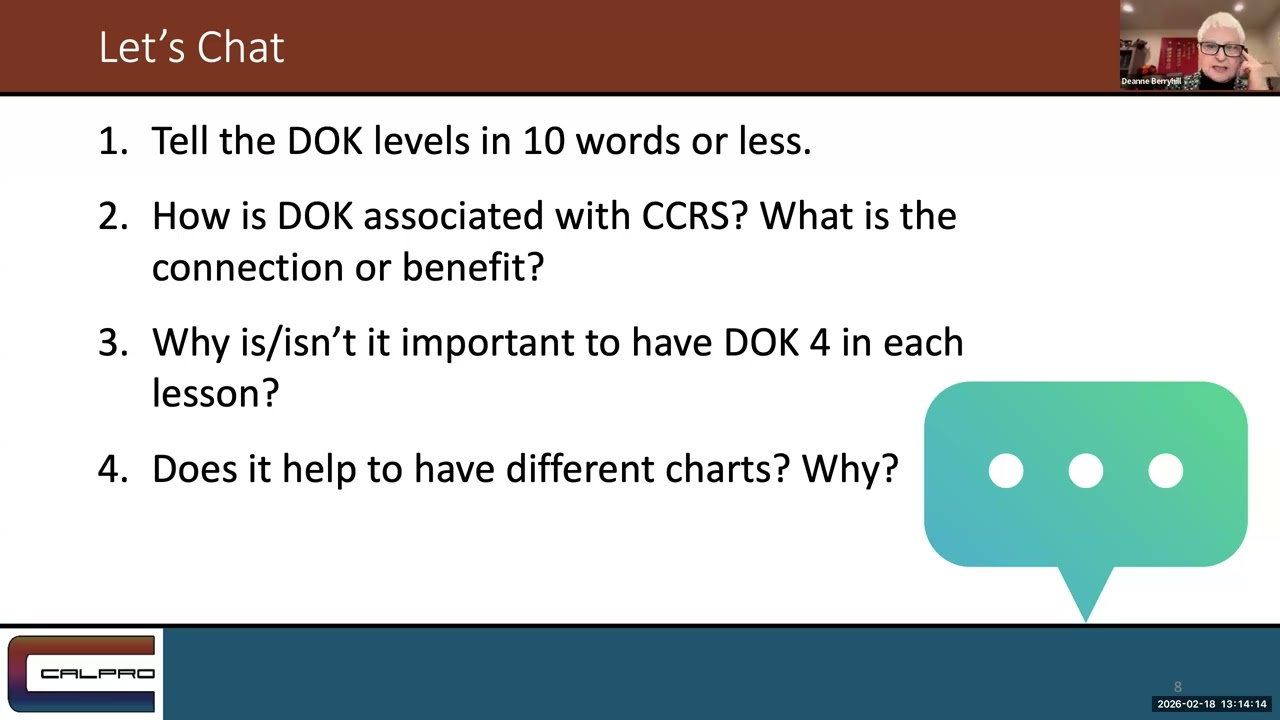 CCRS-ELA (FOC), Webinar 2