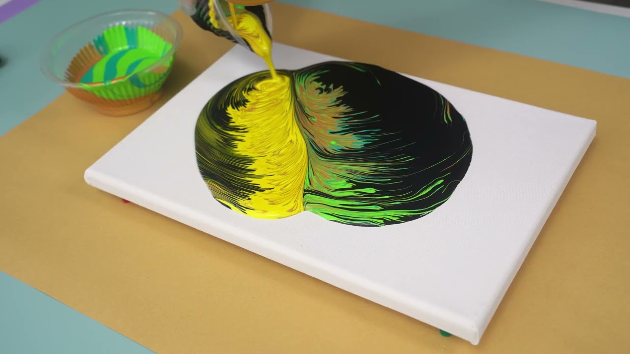 How to Create a “Sunlit Feather” Fluid Art Painting Step-by-Step Tutorial