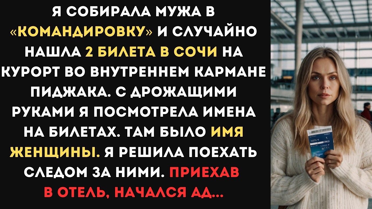 Собирав мужа в «командировку» я случайно нашла 2 билета в Сочи на курорт в кармане пиджака. Решила..