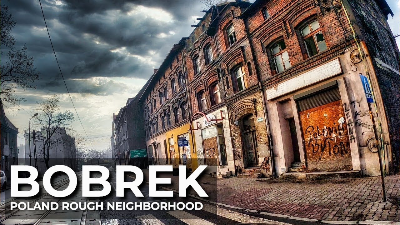 Poland 4K 🇵🇱 Famous Neighborhoods, Bytom Bobrek, Scenic Drive