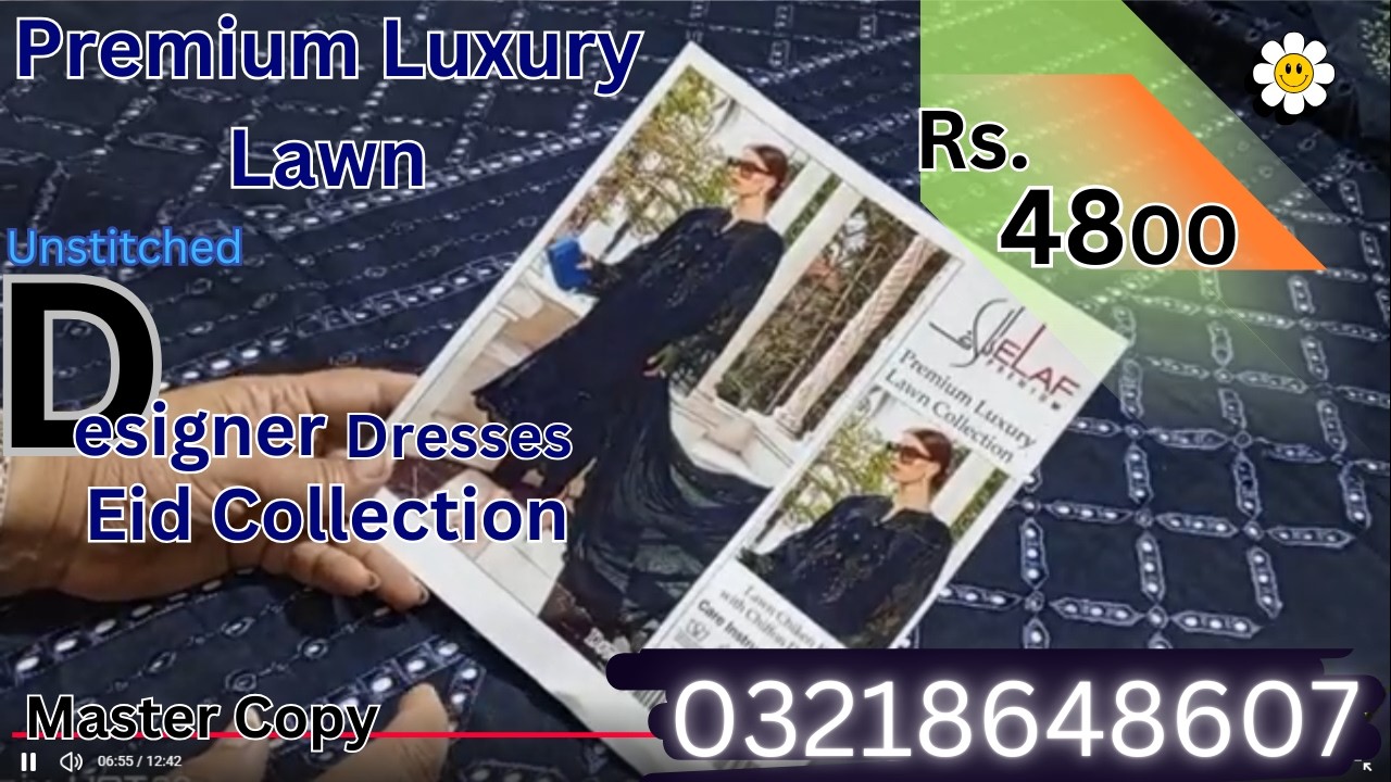 Designer Embroidered Premium Luxury Lawn Collection | High Quality Stuff | Low Price @brandedlahore​