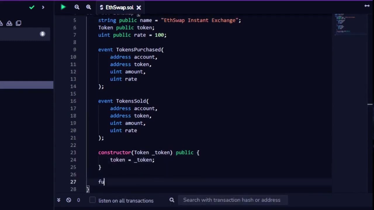 Creating a simple DEX in Solidity