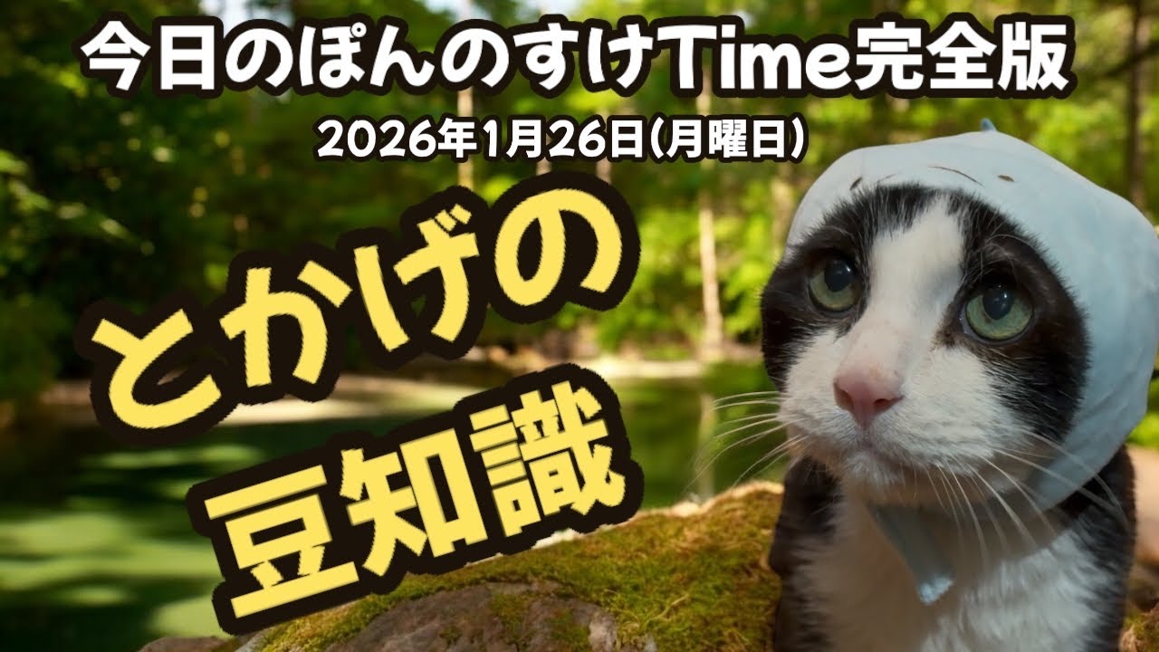 今日のぽんのすけTime完全版 2026年1月26日(月曜日) すみっコぐらし(とかげ) #cat #ねこ #保護猫 