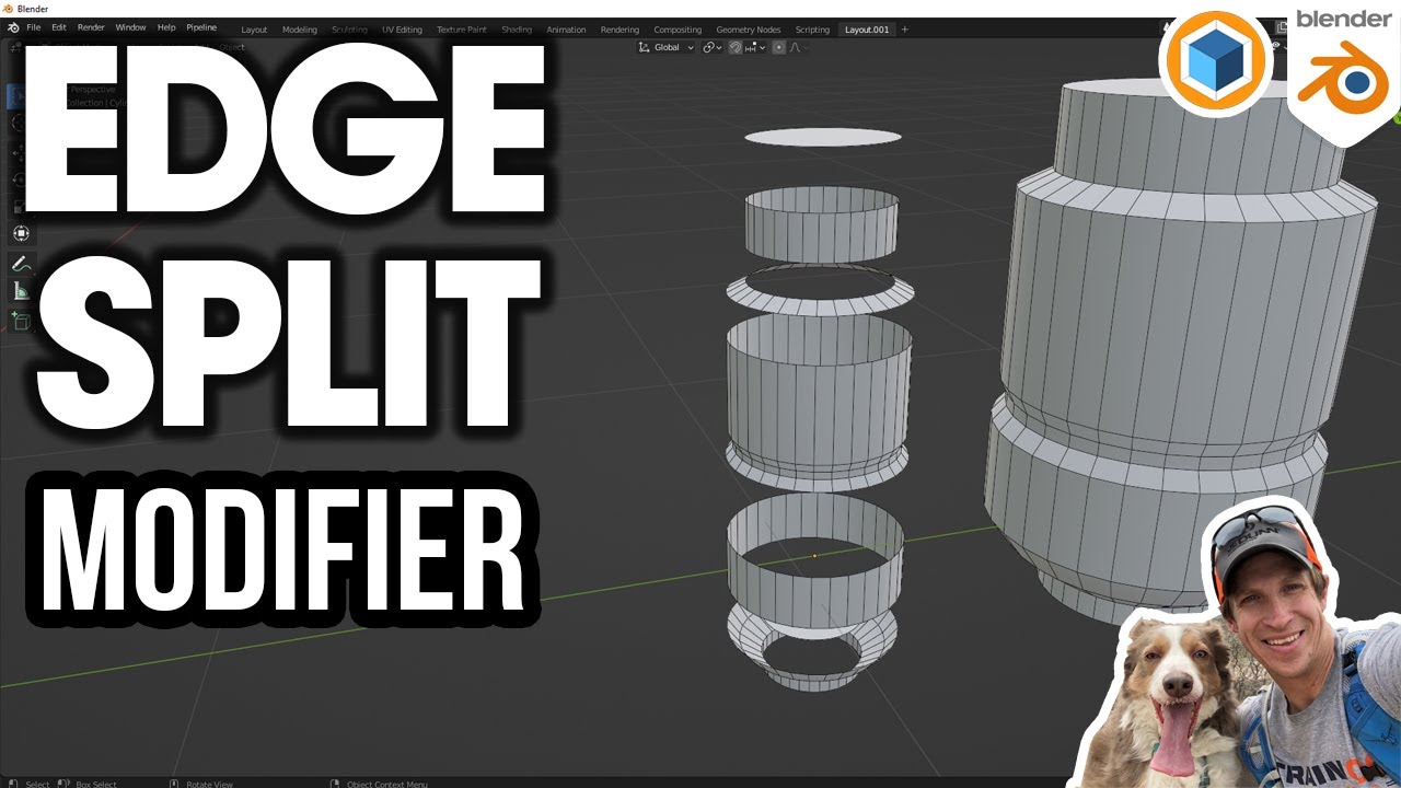 Как использовать модификатор EDGE SPLIT в Blender!