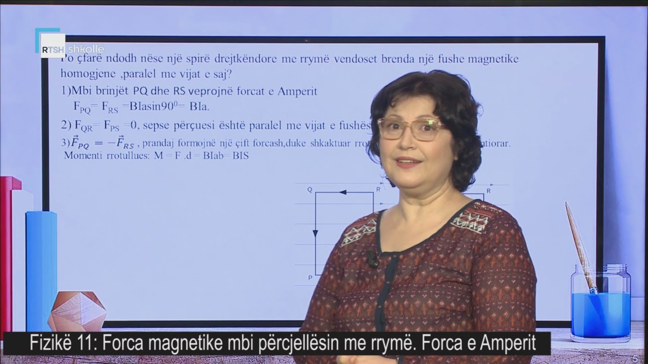 Fizikë 11 - Forca magnetike mbi përcjellësin me rrymë. Forca e Amperit.