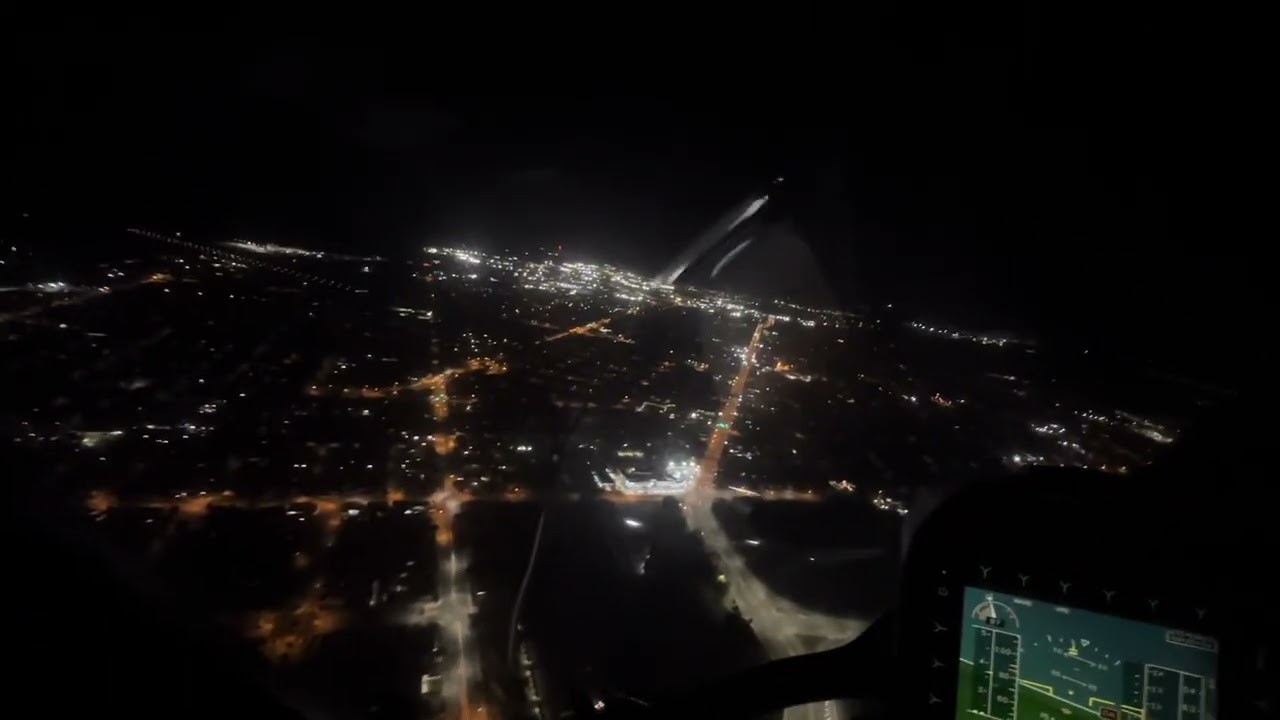 H145 D2 IFR night circling approach with Synthetic vision on return from HMPT operations