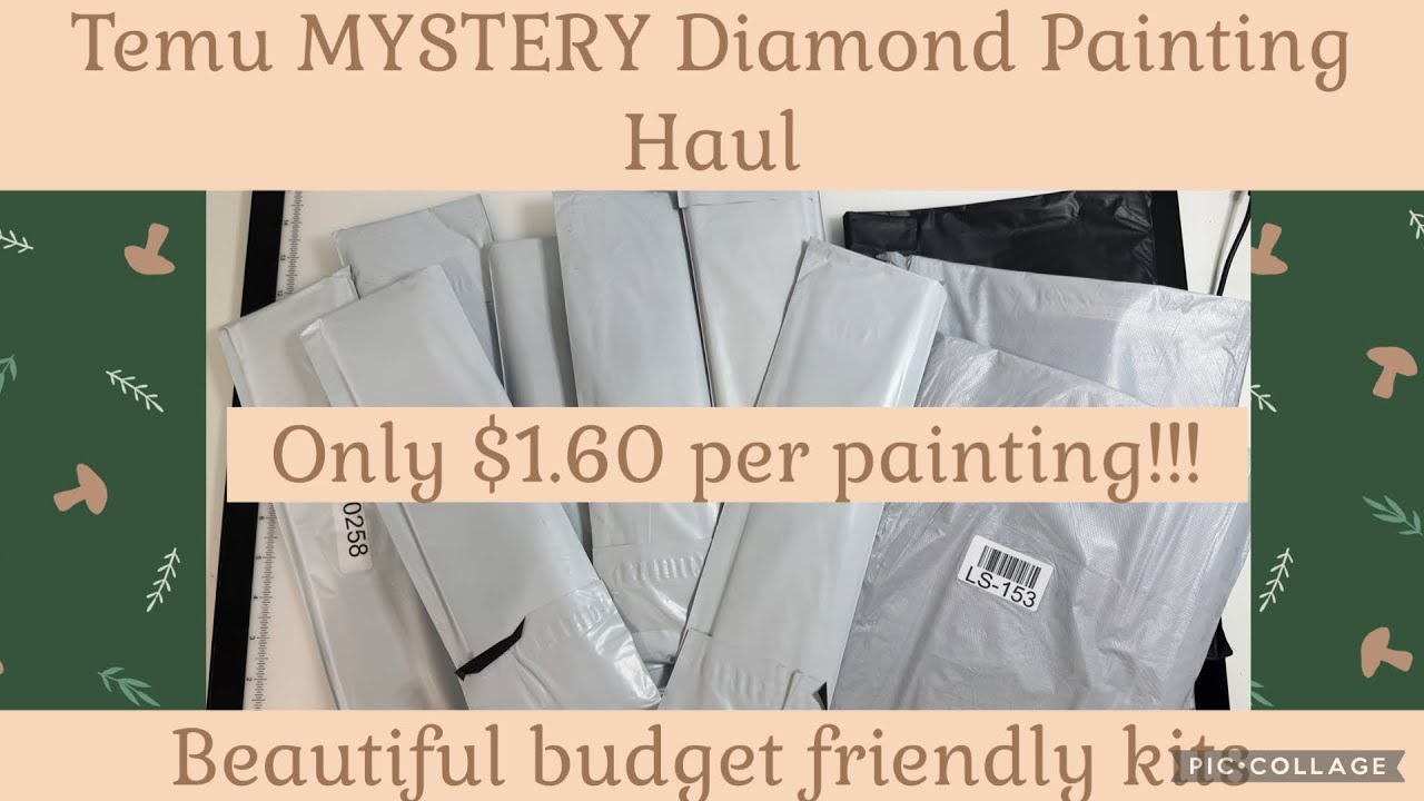 Is it worth it? Diamond painting haul-Temu mystery Diamond paintings #temu 