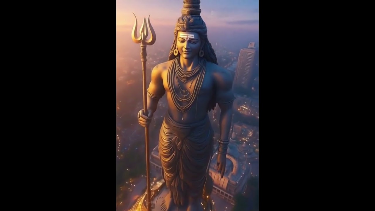 “Majestic Glory of Lord Shiva: The 300-Foot Divine Statue Illuminating the City!”