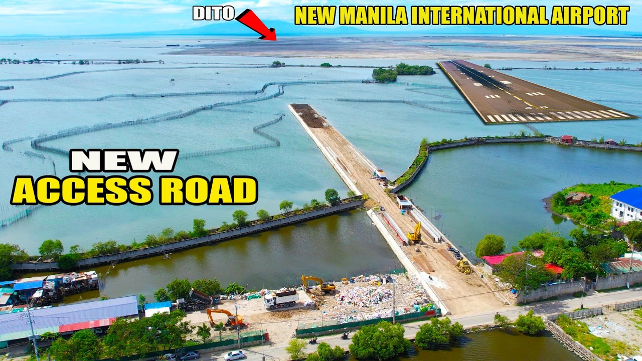 WOW! NEW ACCESS ROAD sa NEW MANILA INTERNATIONAL AIRPORT | New INTERNATIONAL AIRPORT Update