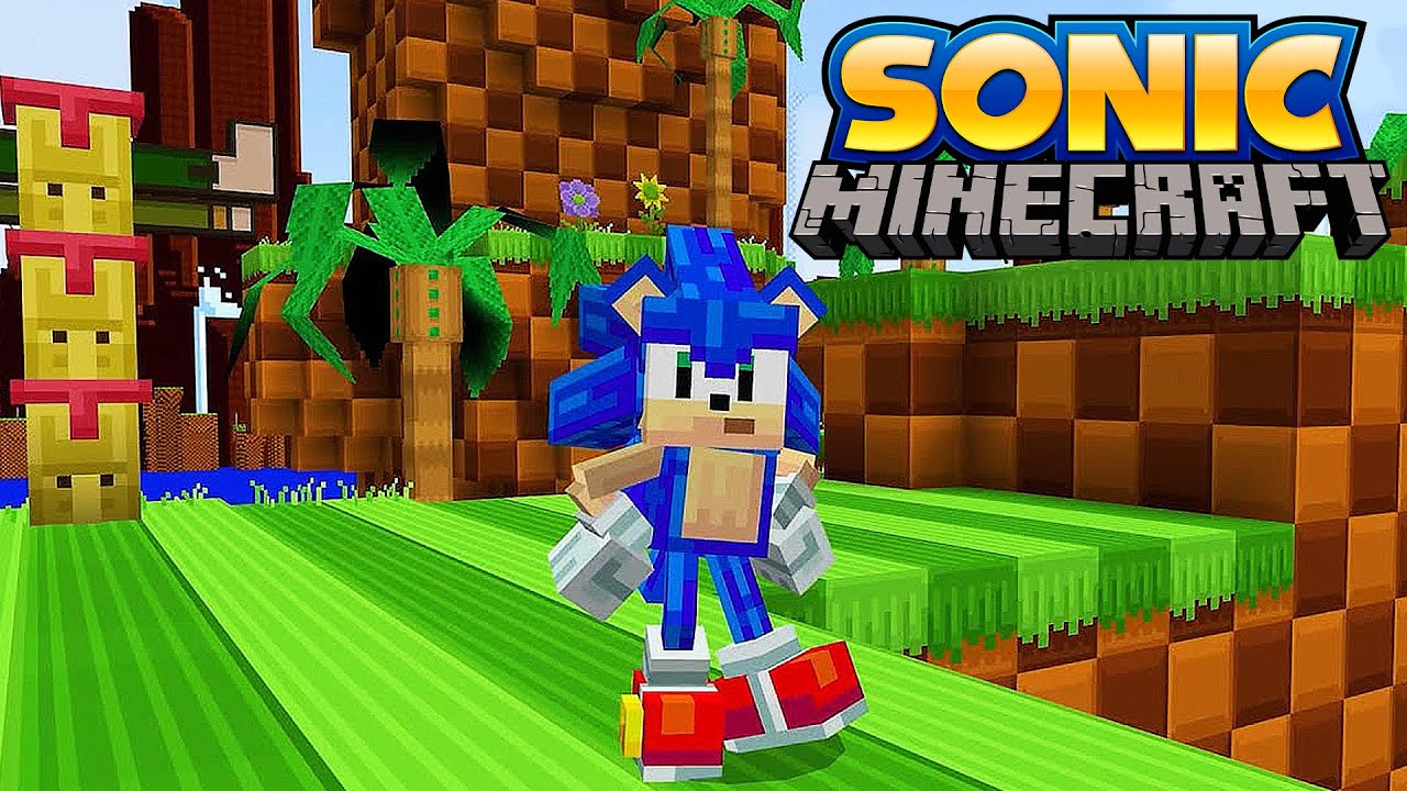 Sonic X Minecraft - Green Hill Zone Gameplay 4K60FPS