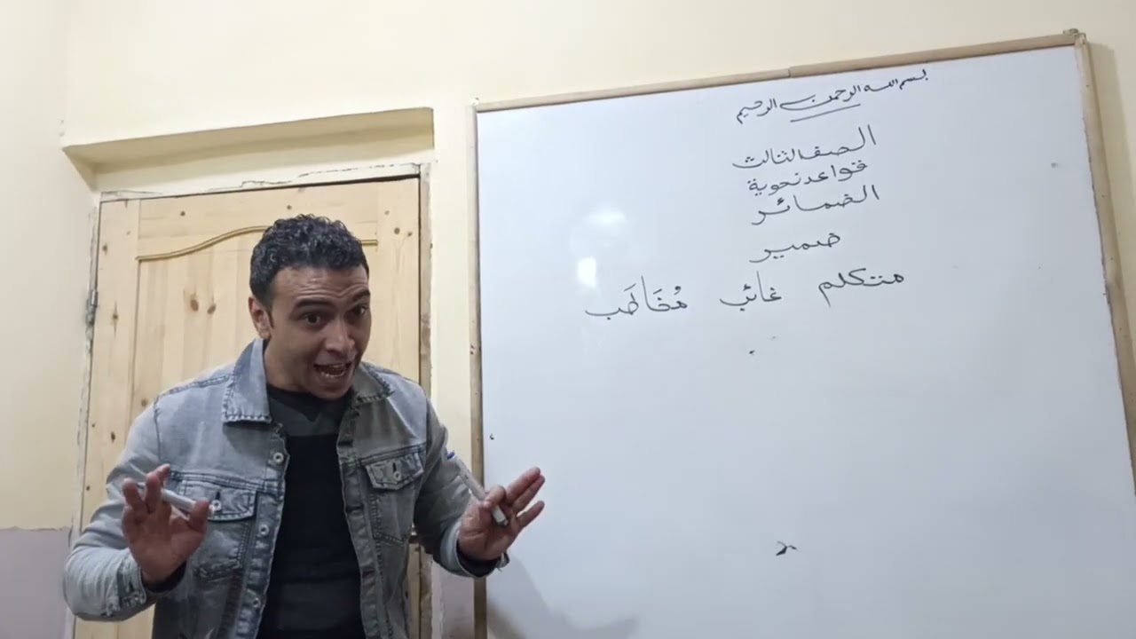 أسماء الإشارة وضمائر الغائب .نحو .للصف الثالث الإبتدائي.