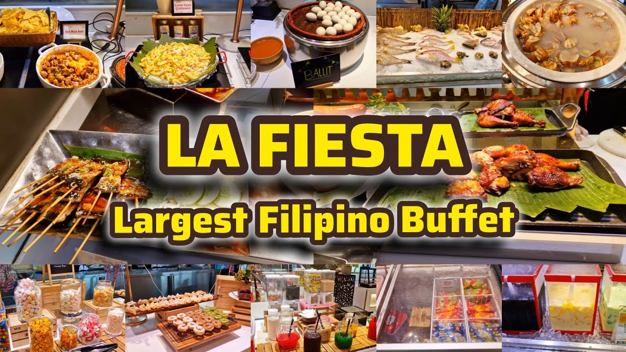 Обеденный шведский стол в ресторане La Fiesta — торговый центр SM Mall of Asia Seaside | SM by th...