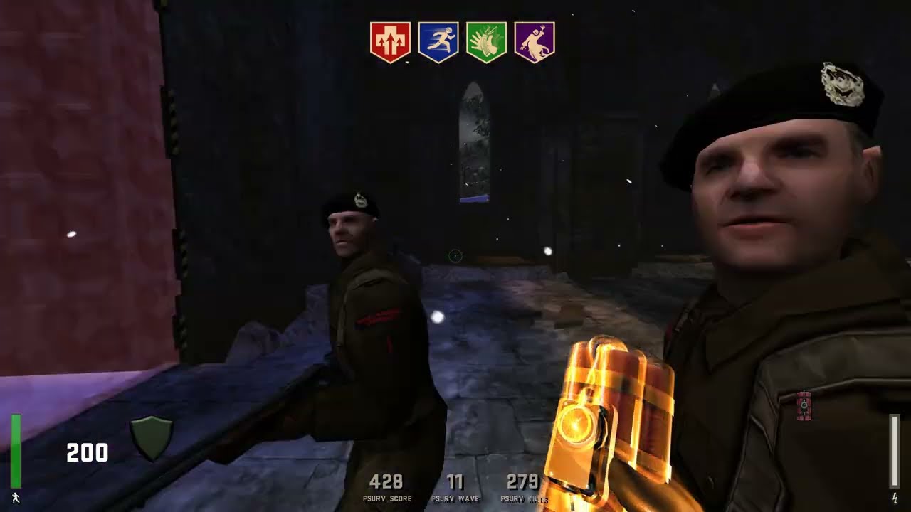 Real Return to Castle Wolfenstein - Survival - Defiled Church - Wave 32 - 3508 Score