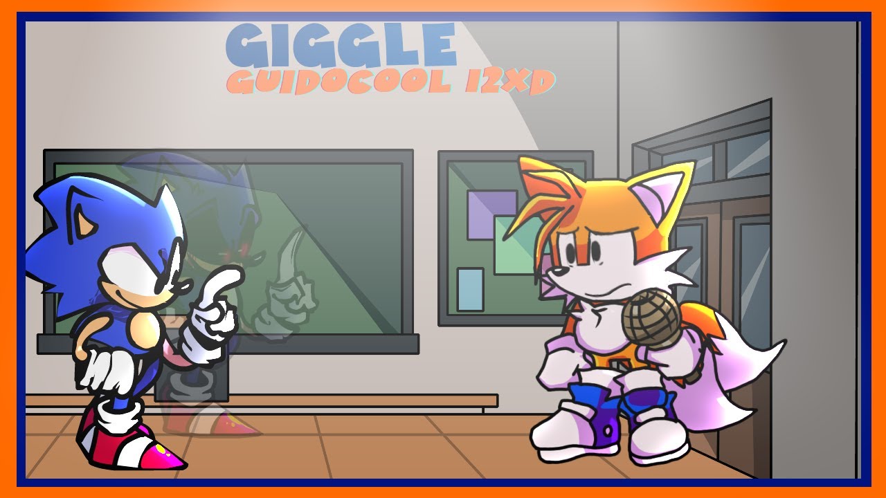 Giggle But It's sonic vs tails  l My Cover FNF MODS