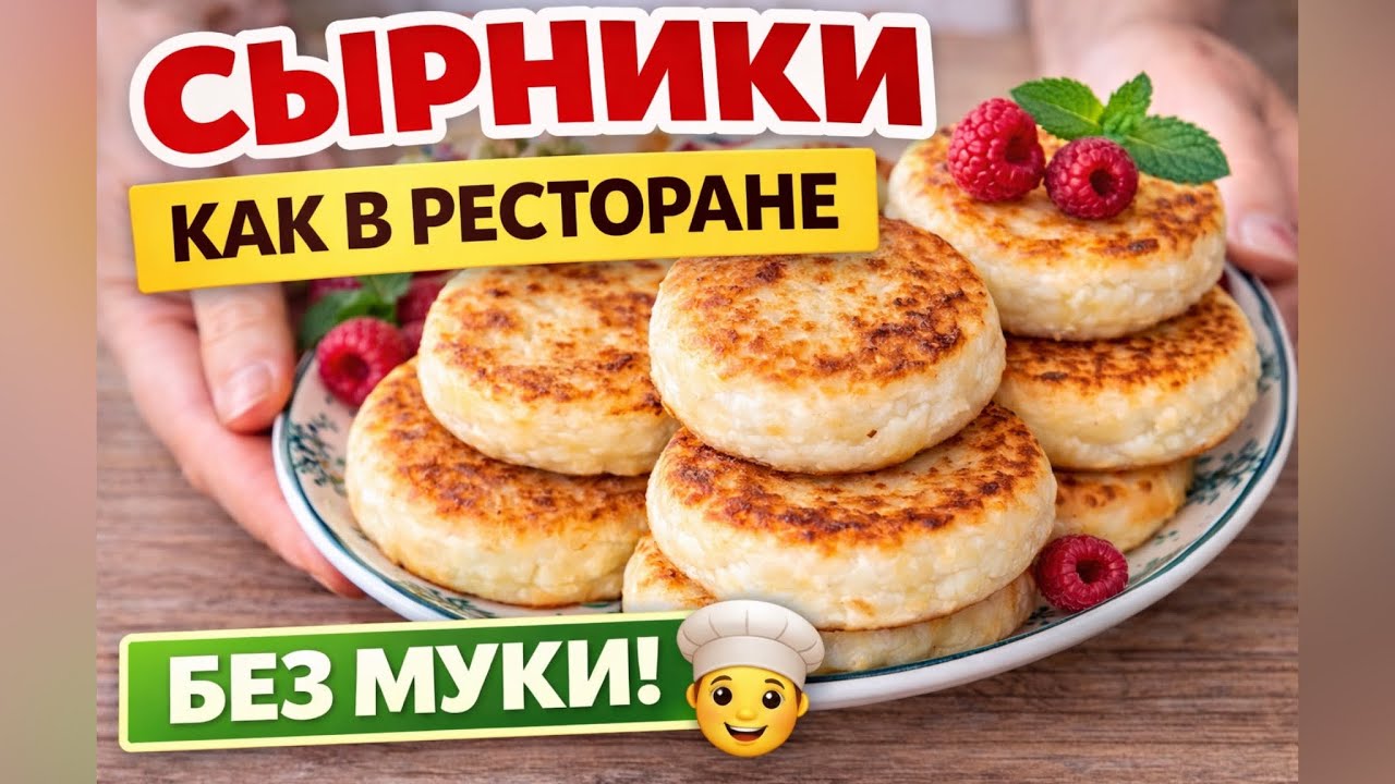 Сырники как в ресторане ✅ Без муки и без манки! Идеальный рецепт 😍