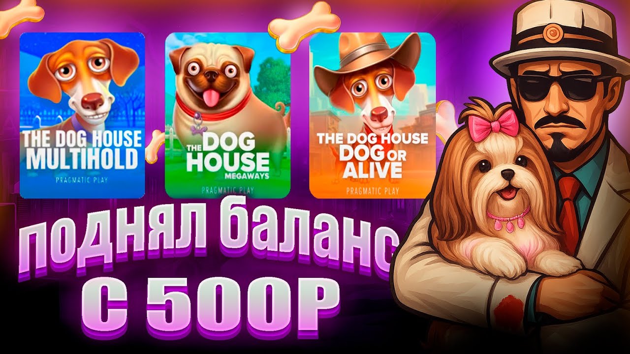 ПОДНЯЛ БАЛАНС С 500Р В СЛОТАХ The Dog House / ЗАКРЫЛ СИНИХ СОБАК / ПОЛЯНА БУДОК! / ЗАНОС!