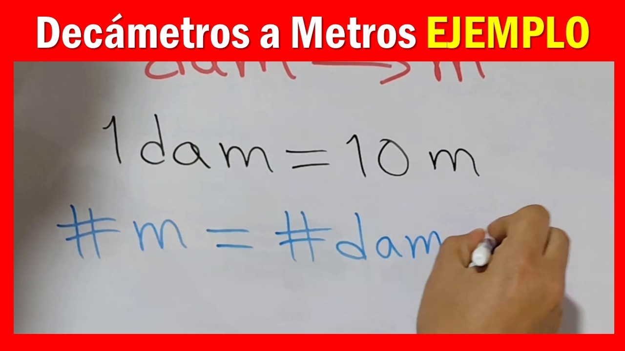 Como pasar DECAMETROS a METROS 📏 (dam a m)