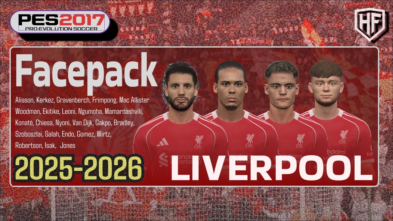 PES 2017 FACEPACK LIVERPOOL 2025-2026