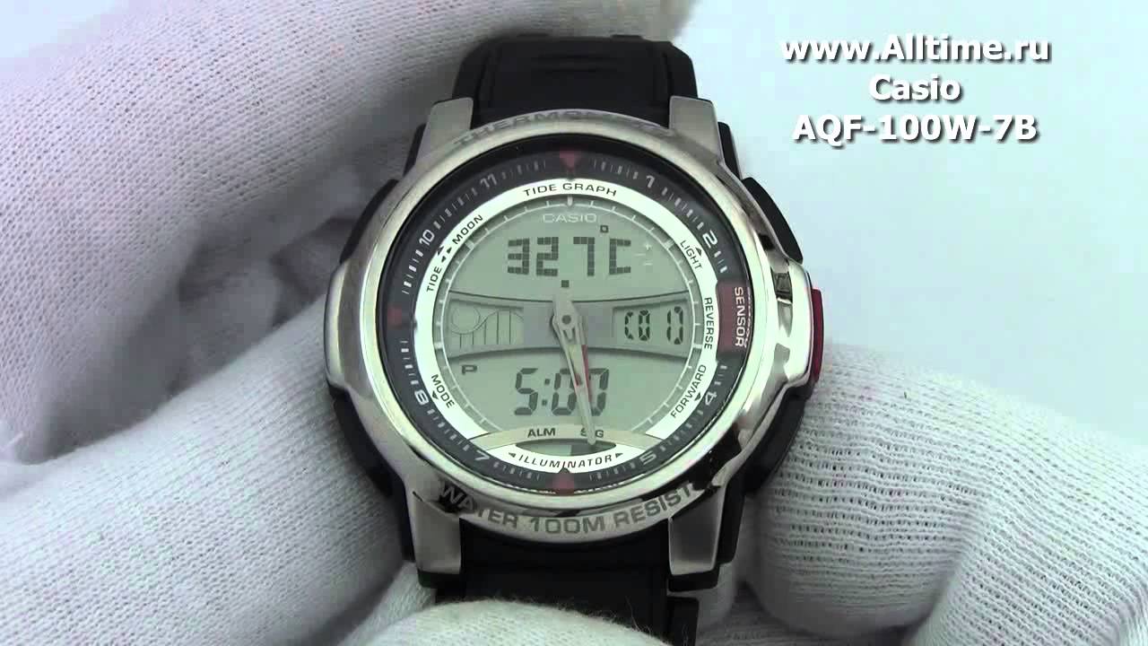 Мужские японские наручные часы Casio AQF-100W-7B