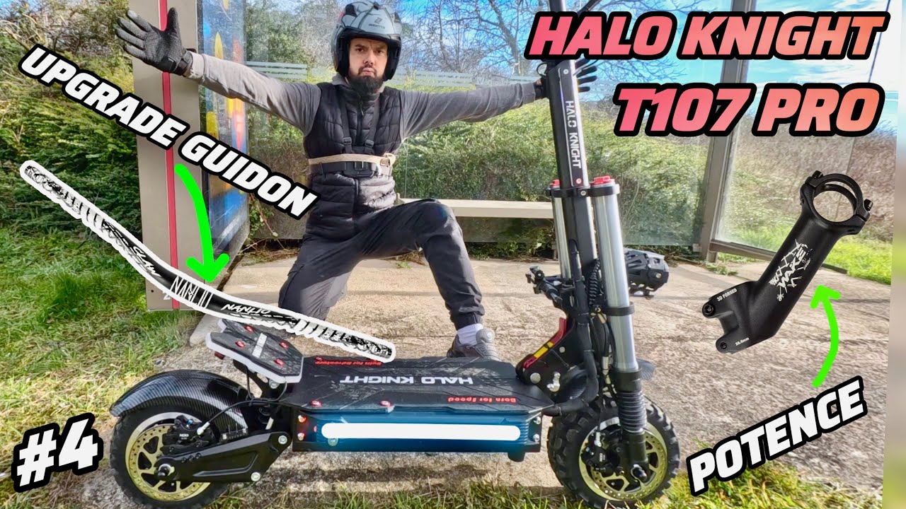 upgrade HALO KNIGHT T107 PRO  [4K 60fps] TROTTINETTE ELECTRIQUE #pourtoi #foryou #rider #fyp