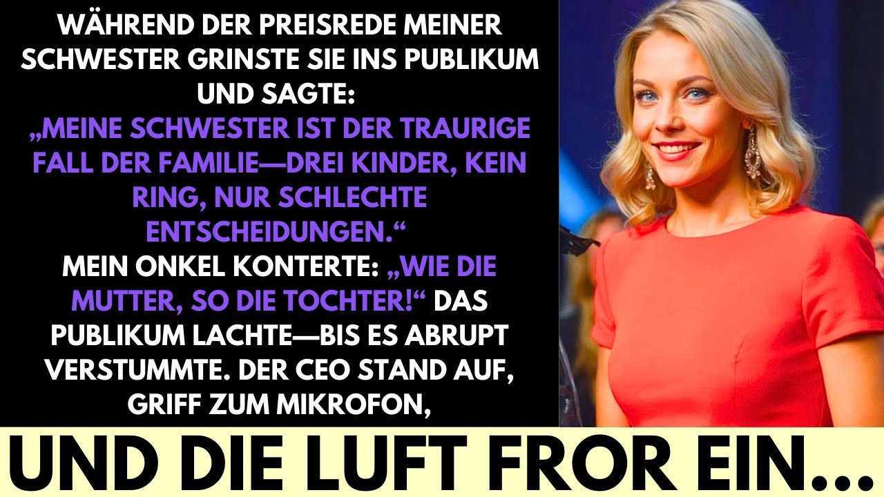 Sie Demütigte Mich In Ihrer Rede—Bis Der CEO Das Mikro Nahm Und Meinen Namen Sagte