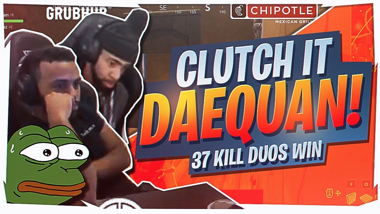 CLUTCH IT DAEQUAN! 37 KILL DUO WIN (Fortnite BR Full Game)