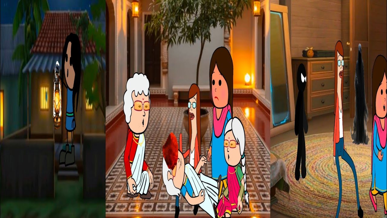 Part 36 😱 சின்ன புள்ள வீட்டில் ரகளை பண்ணும் ஆவிகள்#aruvicartoontamil #ghosts#cartoon#funny#village 
