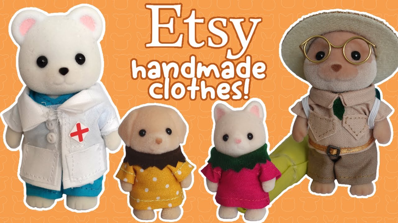 Unboxing new handmade Sylvanian Families clothes from Etsy 🧡 Doctor, Explorer & baby outfits