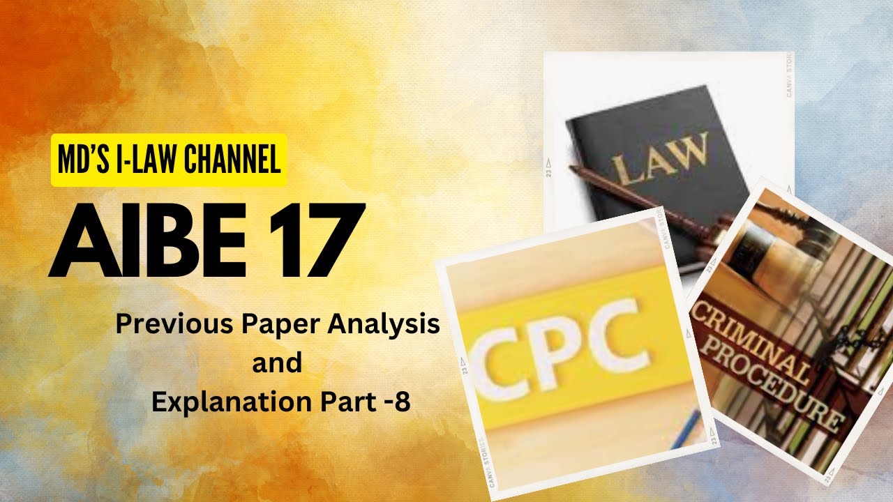 AIBE Previous Paper Analysis Part VIII |AIBE XVII Paper #aibe #exampreparation #legaleducation #clat