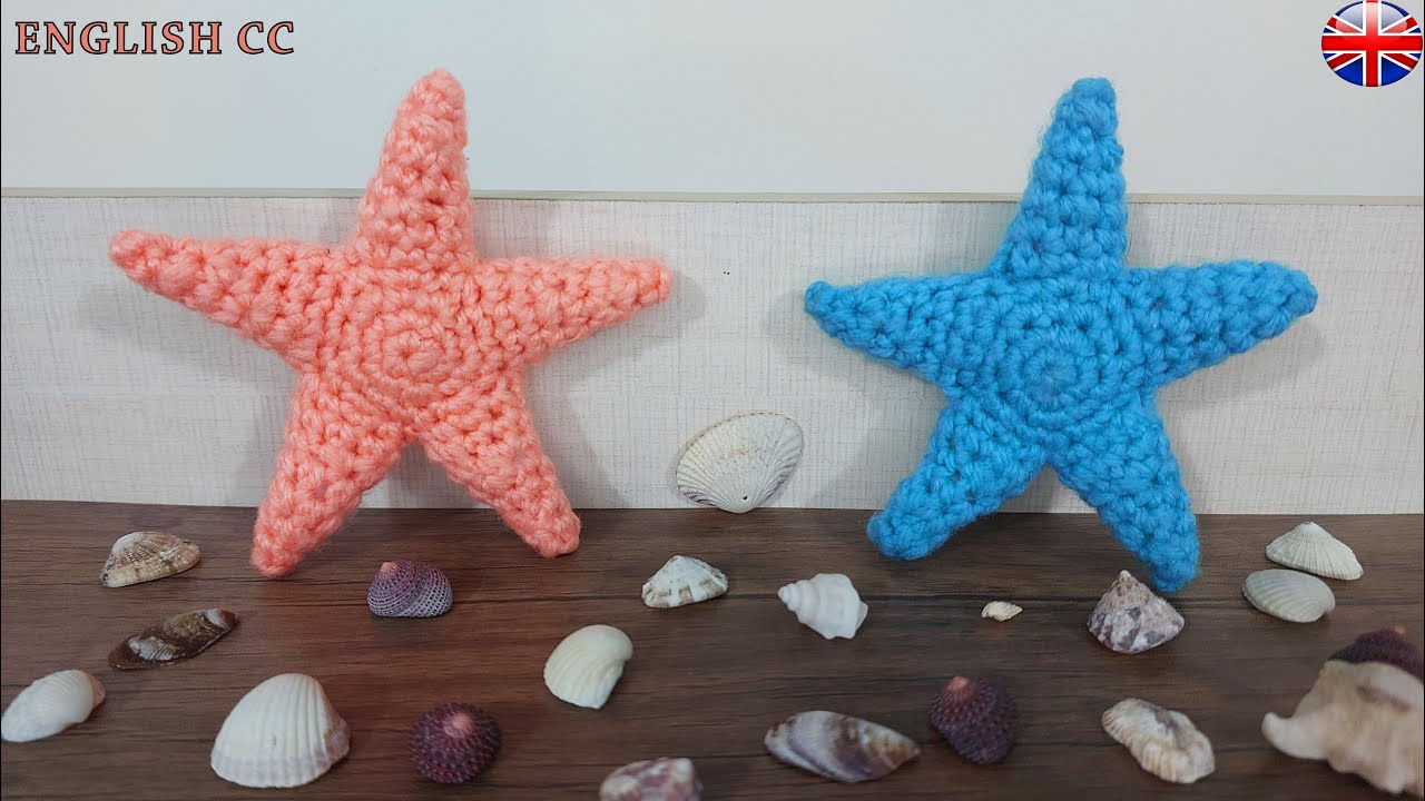 كروشيه نجم البحر بطريقة جديدة مكتوبة 🌟 Crochet Sea Star with English Pattern