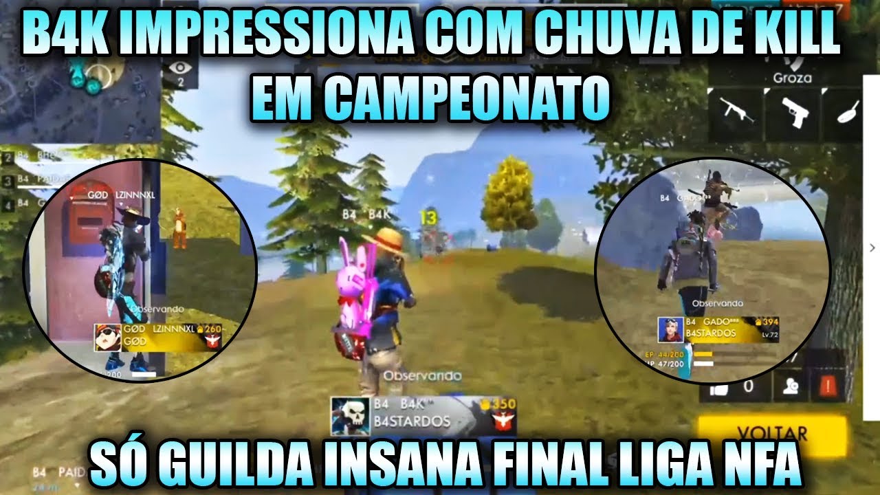 B4K IMPRESSIONA EM CAMPEONATO, SÓ TROCAÇÃO INSANA NA FINAL DA LIGA NFA - MELHORES CLIPES FREE FIRE