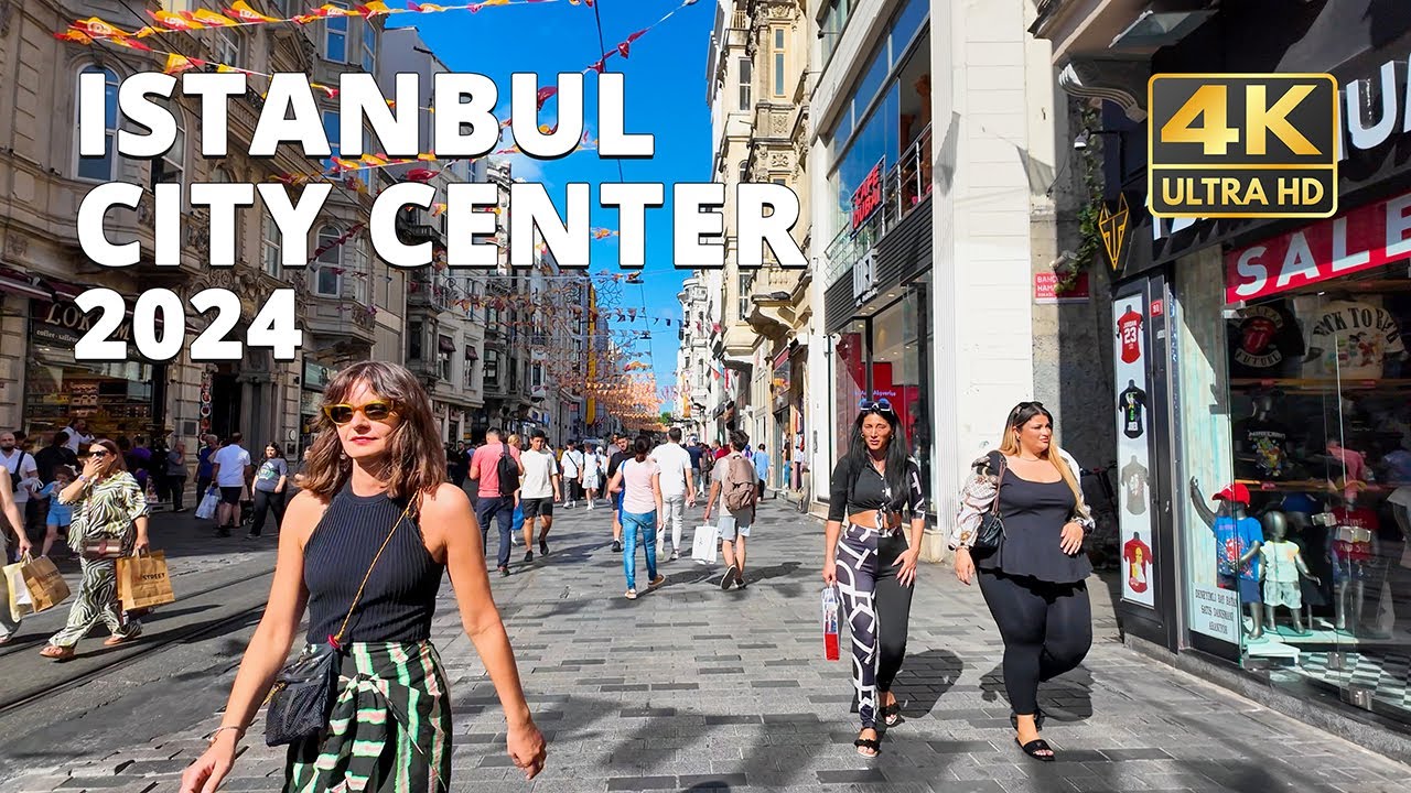 [4K] Istanbul City Center, Taksim Square & Istiklal Street Walking Tour, Türkiye 2024