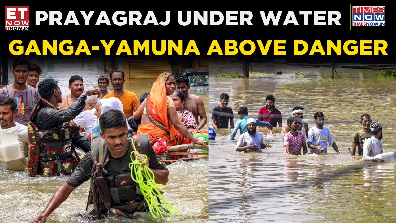 Prayagraj Flood Horror: Ganga-Yamuna Swell Beyond Danger Mark, Homes Submerged | UP Floods
