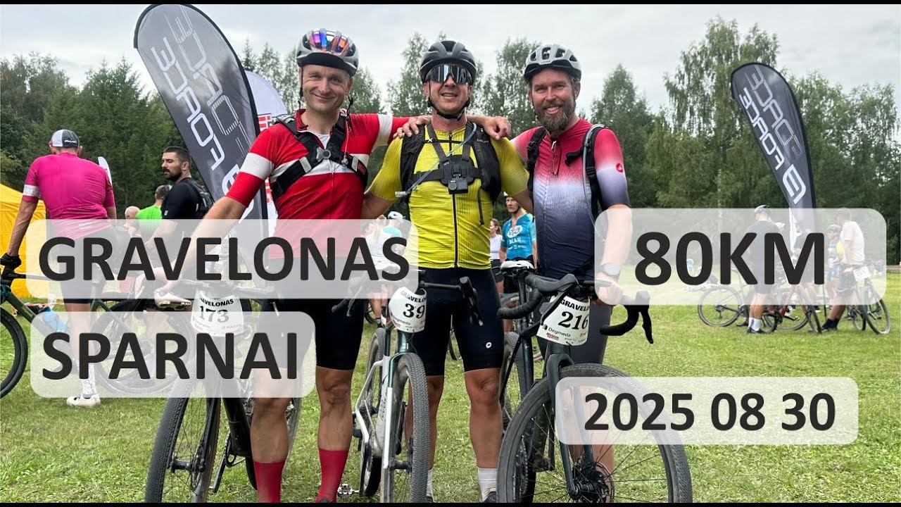Gravelonas Sparnai GX 80km, gravel dviračių varžybos 2025 08 30