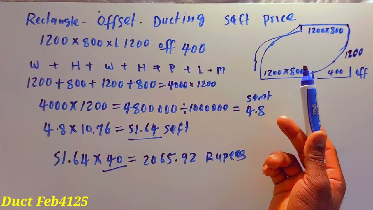 How to measurement hvac duct sheets#Duct Area Measure/स्क्वायर फीट कैसे निकले #taper_ka #calculate
