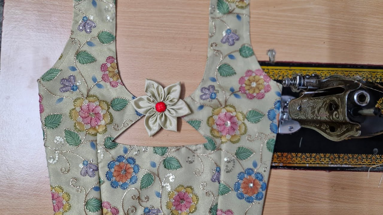 Back Nack Design for Blouse//blouse nack design Cutting and stitching//trending flower design blouse
