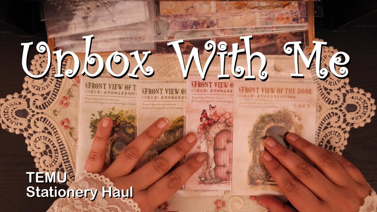 ASMR TEMU Stationery Haul |  Scrapbooking Supplies  (No Talking)